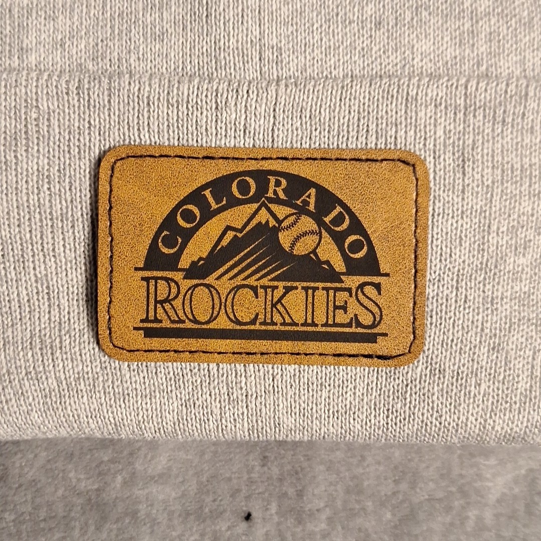 Rockies Leather Rectangle Patch MLB (Patch Only)
