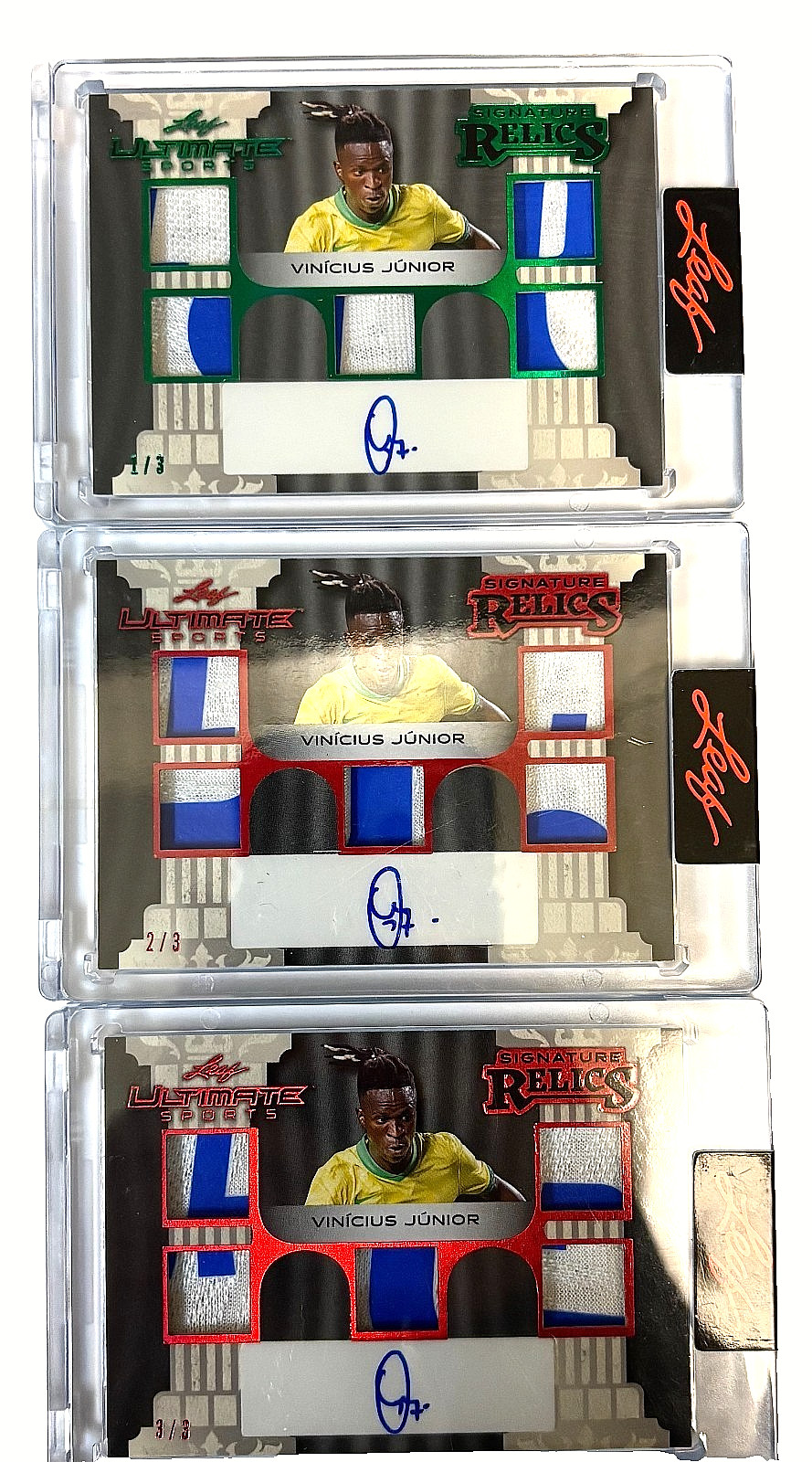 2024 Leaf Ultimate Sports Vinicius Junior 5 Piece Patch Auto /3 full set