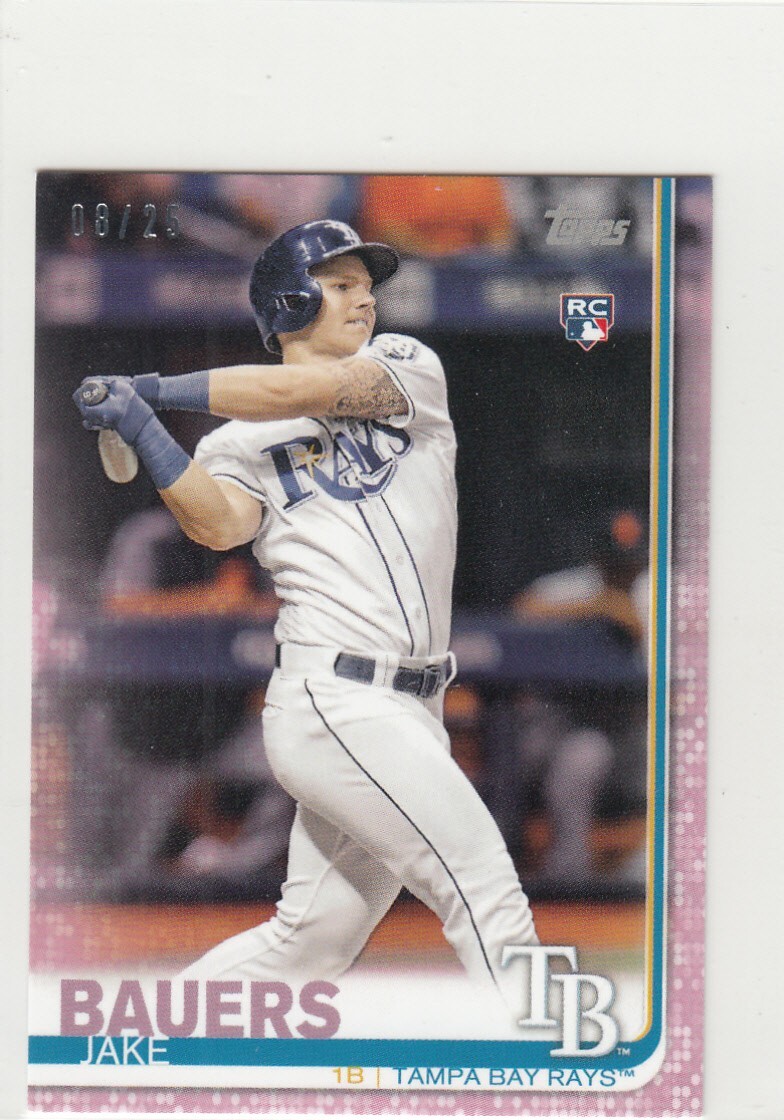 2019 Topps Baseball On-Demand Mini Pink Parallel #08/25 JAKE BAUERS RC #311 Rays