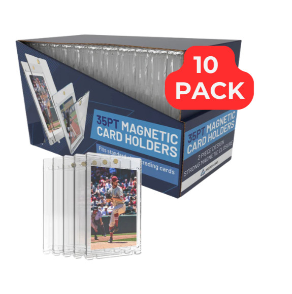 10 Thick Magnetic Card Holders 35PT Trading Card UV Protectors Invested Alliance