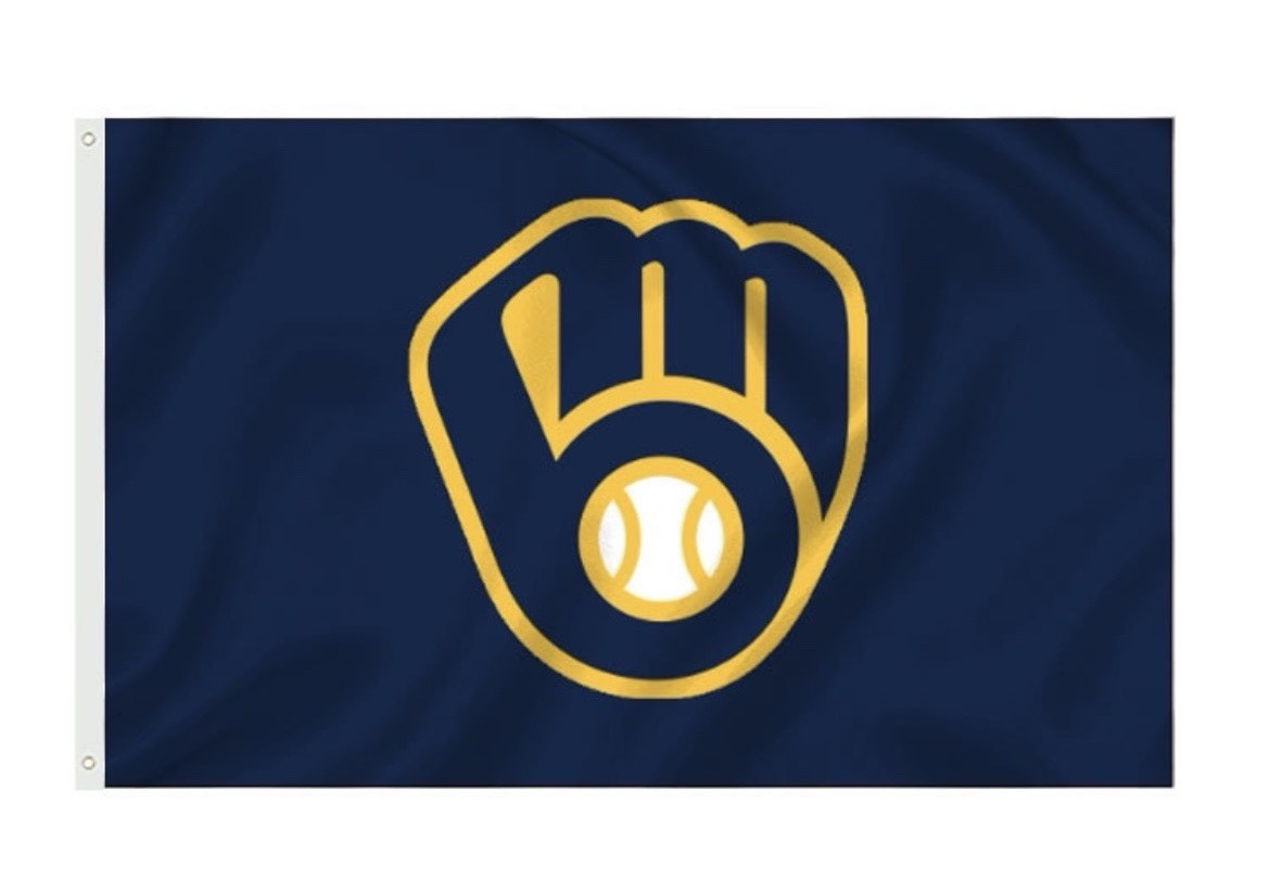 Milwaukee Brewers 3×5 Banner Flag MLB
