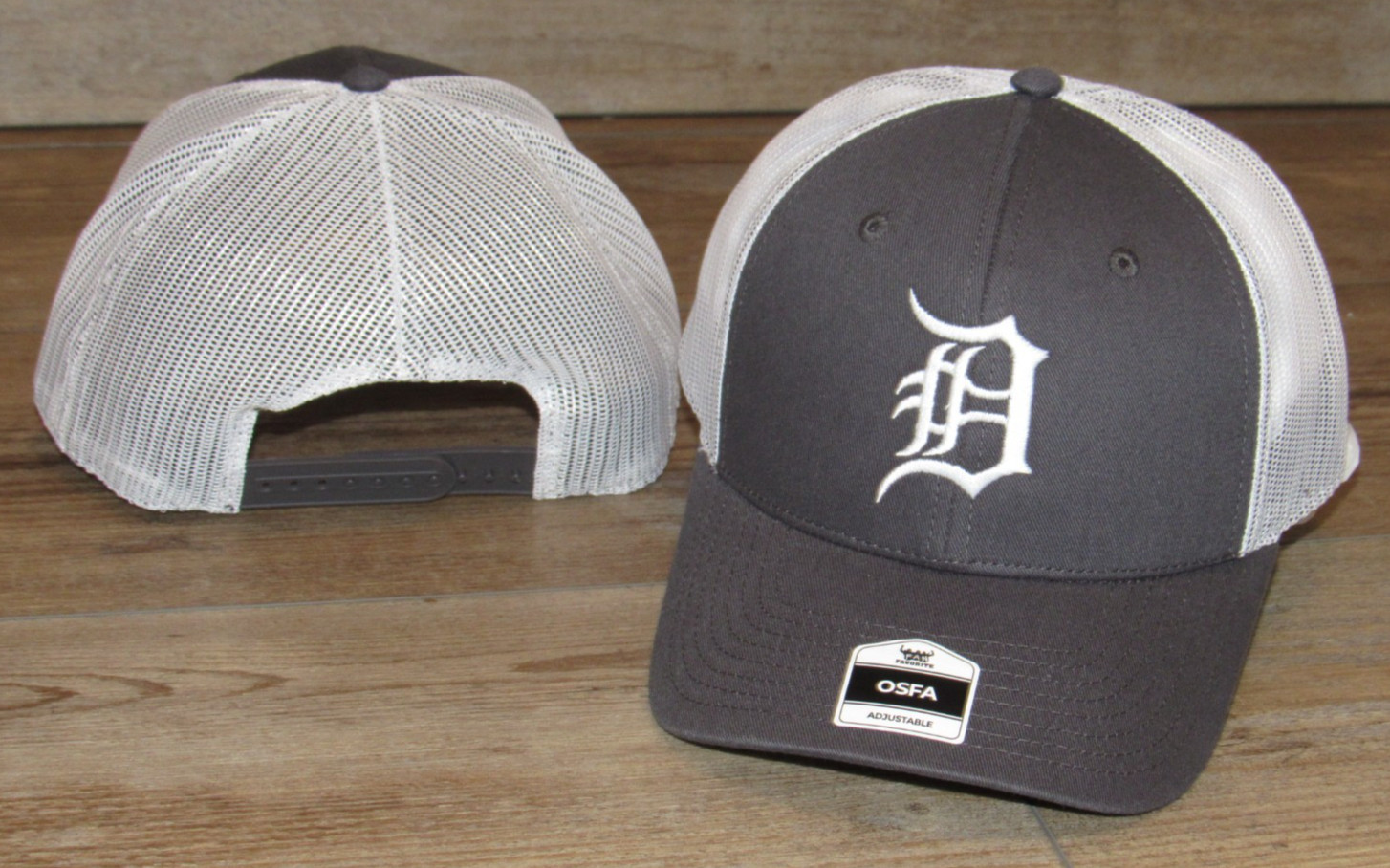 Detroit Tigers Fan Favorite Gray Mesh Trucker Snapback Hat Cap size Men’s
