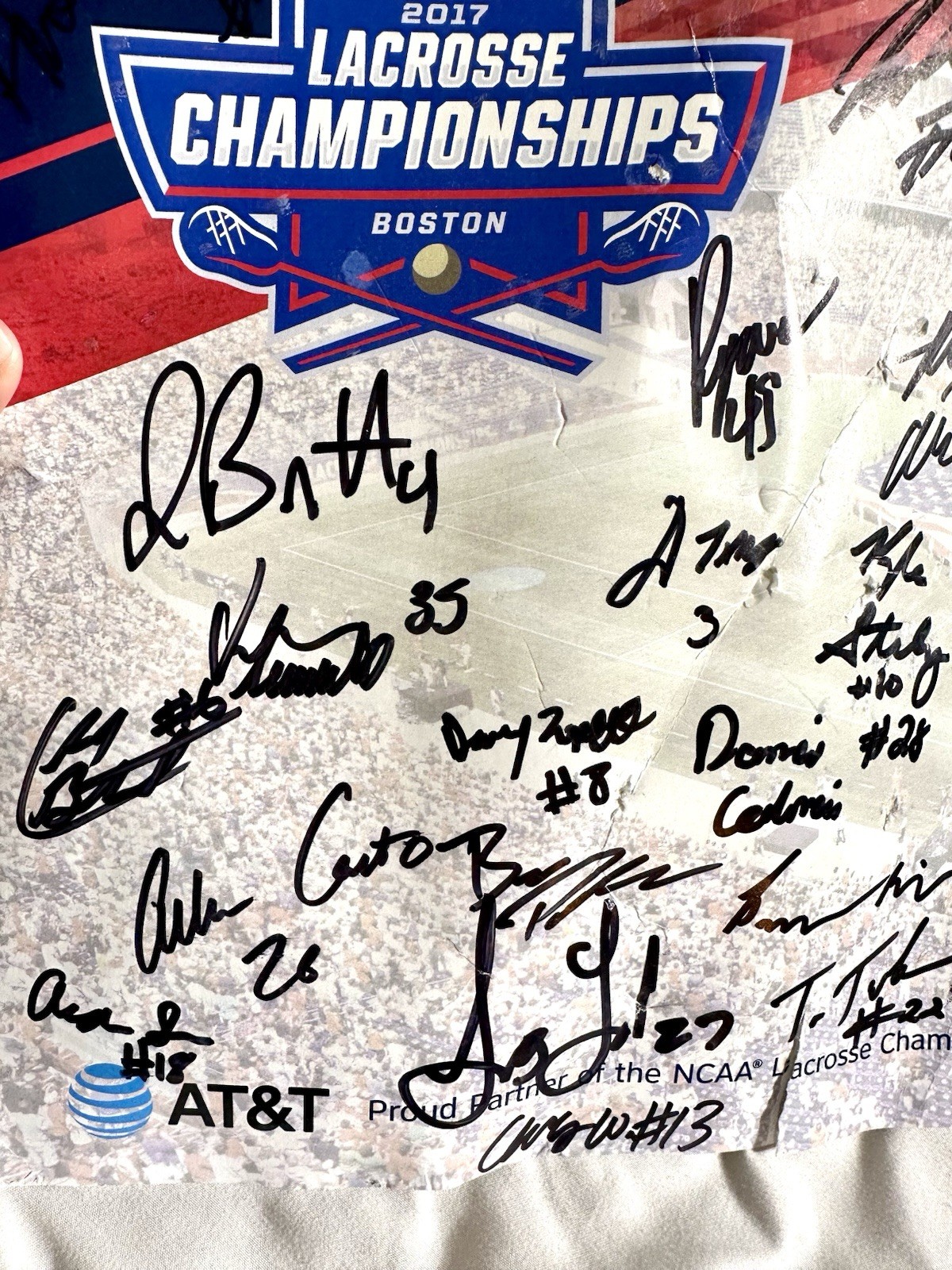 Signed 2017 NCAA Lacrosse Championship Poster Merrimack Warriors Title Team