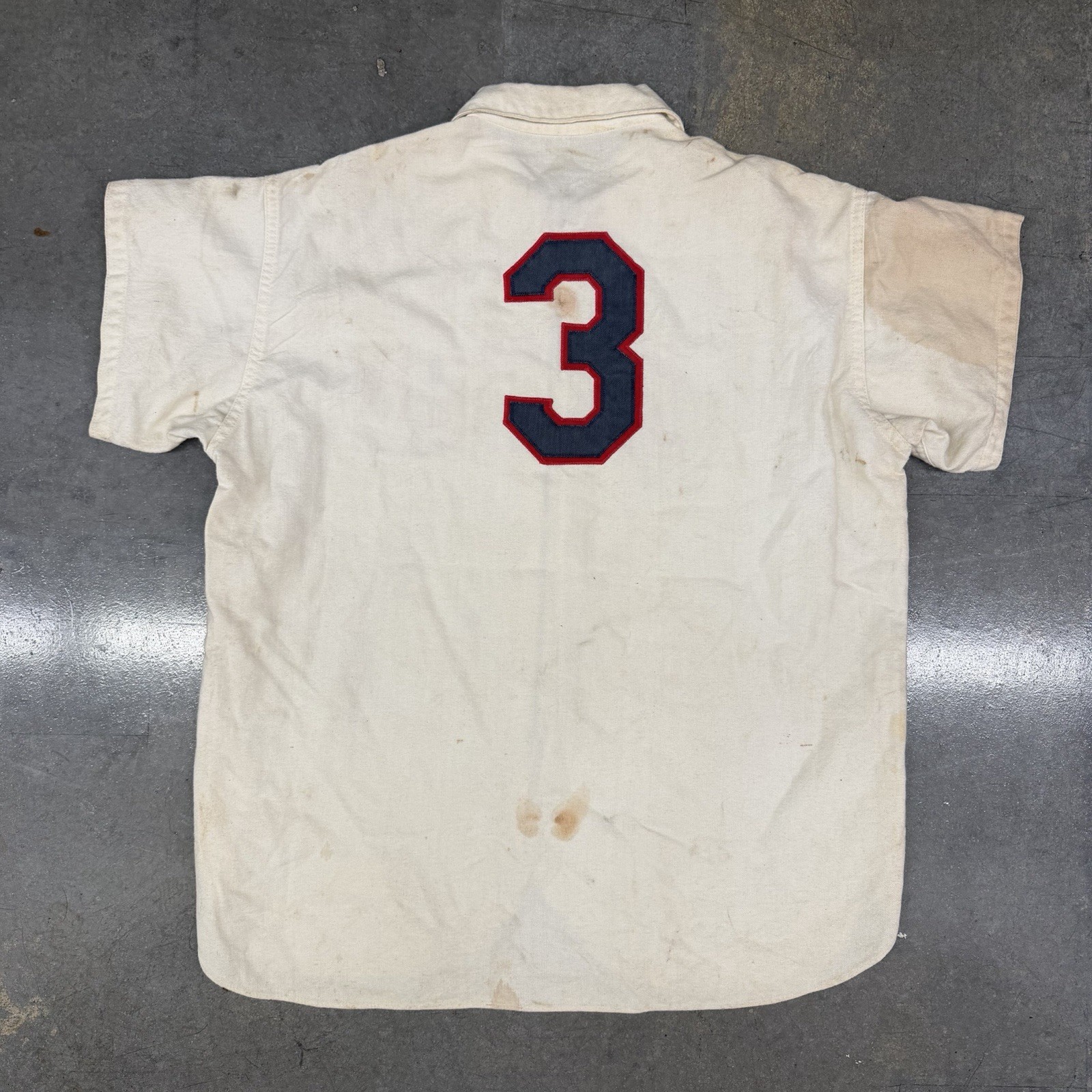 Vintage 50s Rawlings Wool Flannel Baseball Uniform Set Zipper Jersey Sz 40 1768