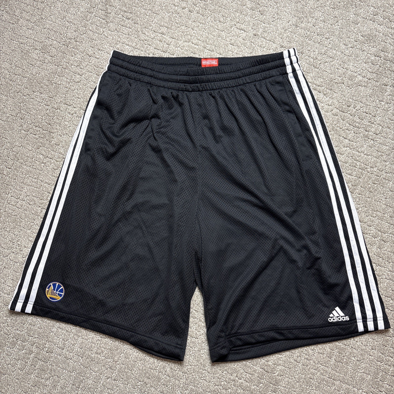 Men’s NBA Adidas Black 2016 GOLDEN STATE WARRIORS Adidas SHORTS XLT