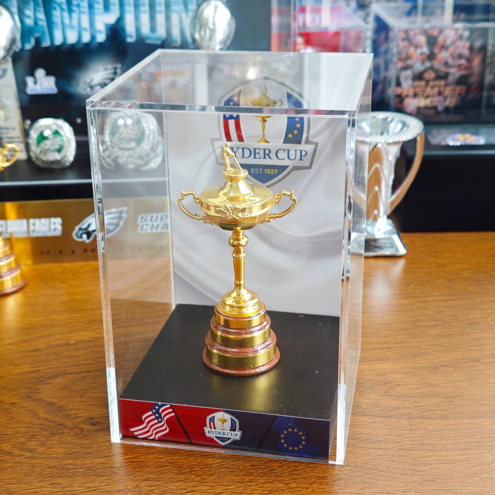 Ryder Cup Matches Golf Championship Metal 10.5CM Trophy WithDisplay Case（Common）