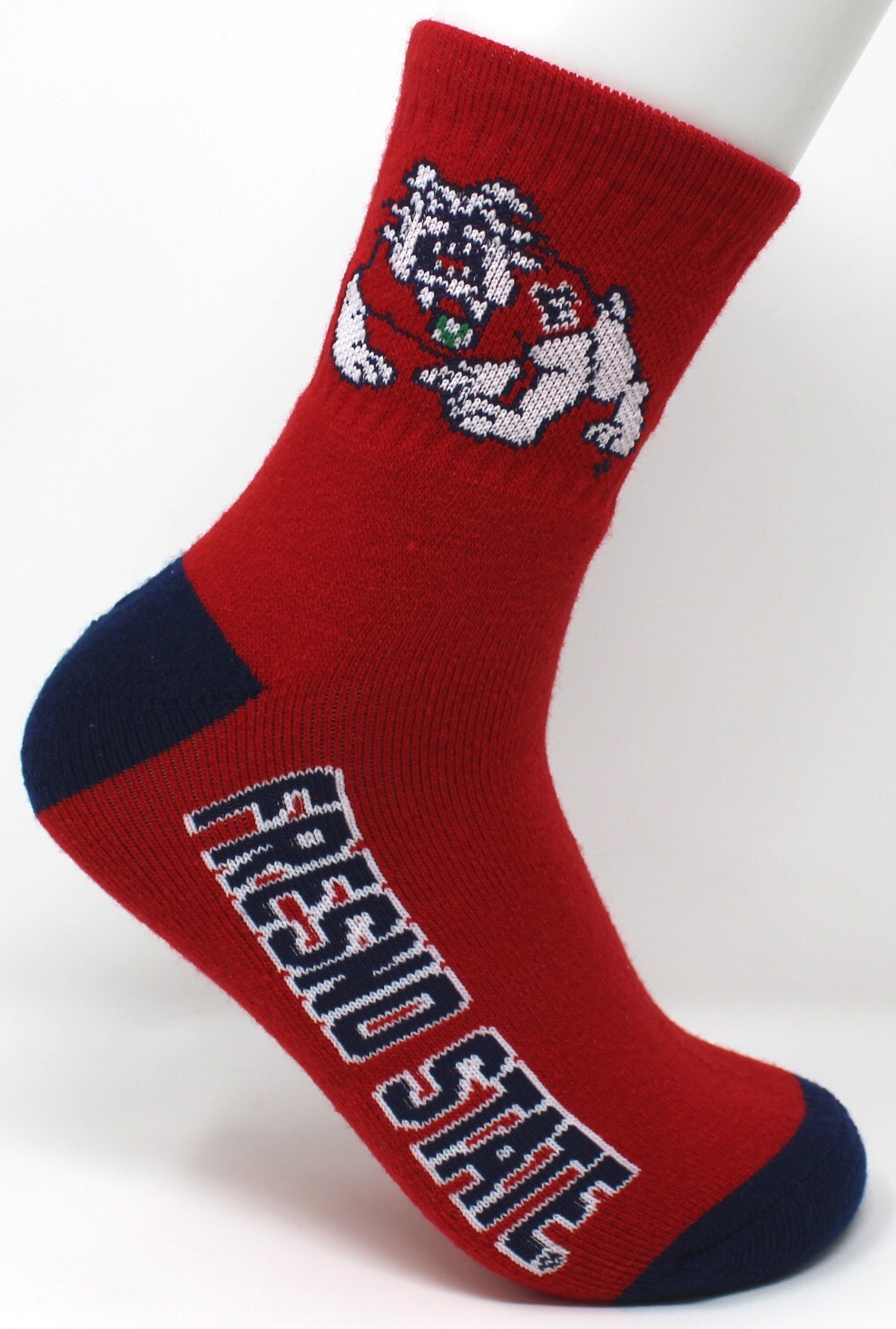 Fresno State Bulldogs NCAA FBF Team Color 1/4 Quarter Adult Socks – *Large