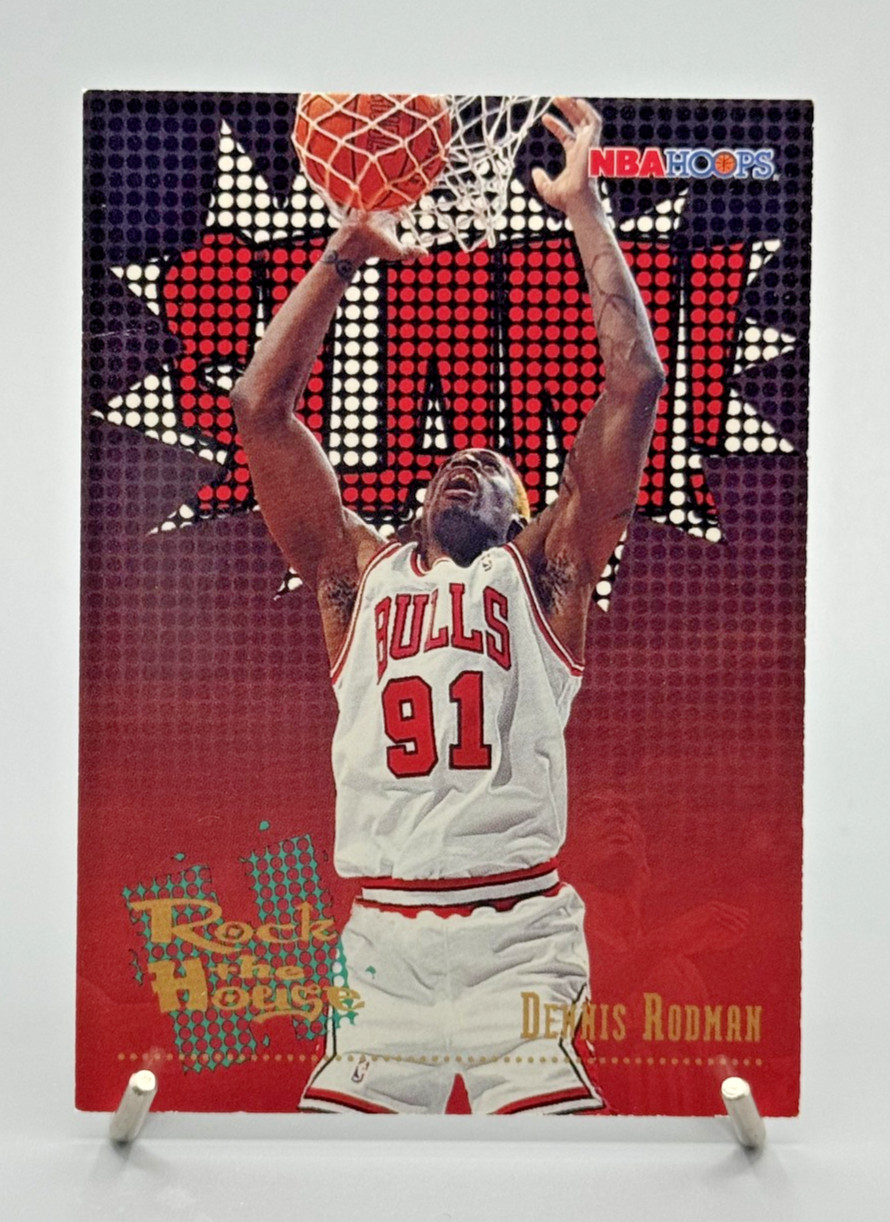 1995-96 NBA Hoops – Rock the House Dennis Rodman #376 – Chicago Bulls