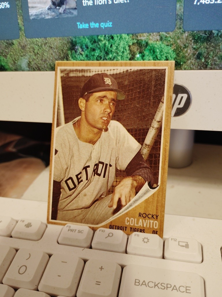 1962 Topps #20 Rocky Colavito Detroit Tigers