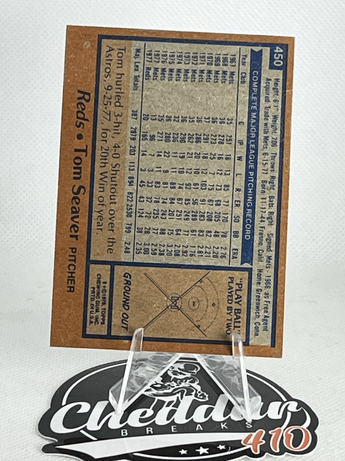1978 Topps #450 Tom Seaver