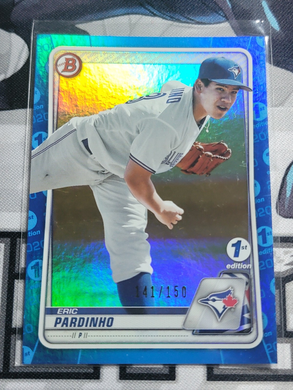 ERIC PARDINHO 2020 Bowman 1st Edition #’d Rookie Insert 141/150. JAYS