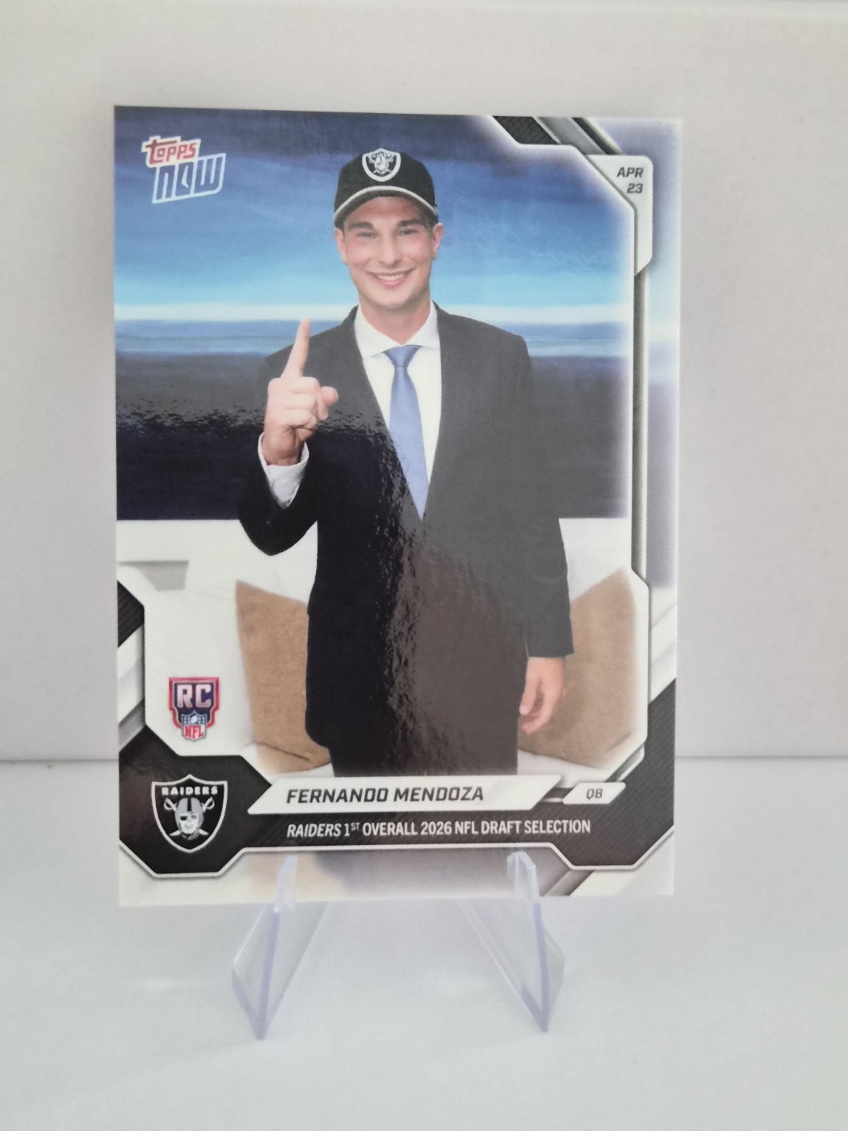2026 Fernando Mendoza Topps Now Rookie Card #FMEN Raiders