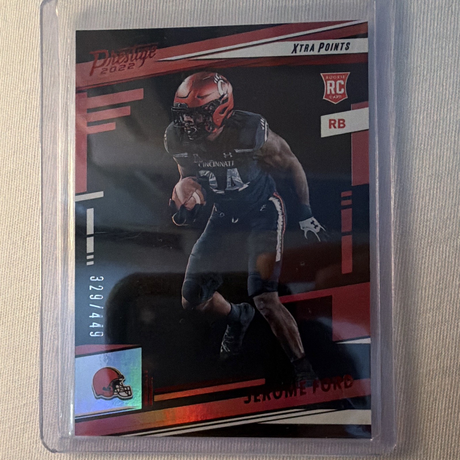 Panini 2022 Prestige Jerome Ford Xtra Points Rookie #374 329/449 Browns