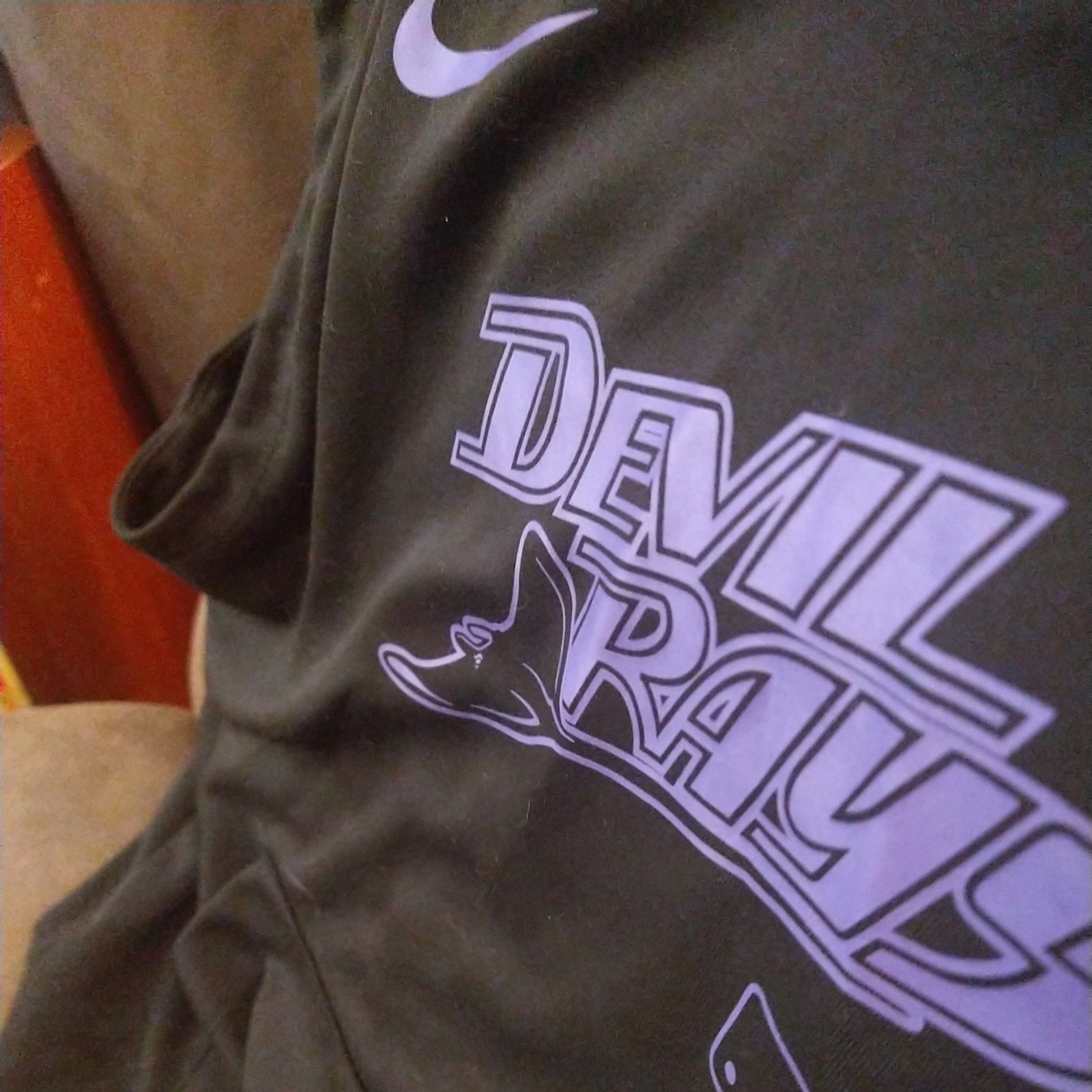 Nike 2025 Black Purple Devil Rays Authentic Collection Luke Riechert Issued LG