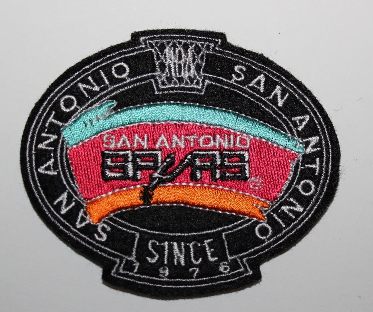 NEW San Antonio Spurs Polo Shirt Hoodie Logo Patch 3.2″ x 2.7″ Embroidered *P5