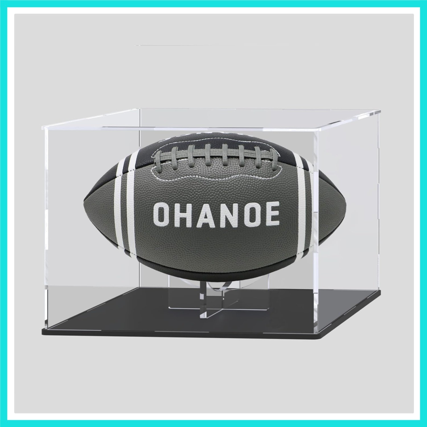 Acrylic Display Box with Removeable Ball Stand, Clear Acrylic Case for Full S…