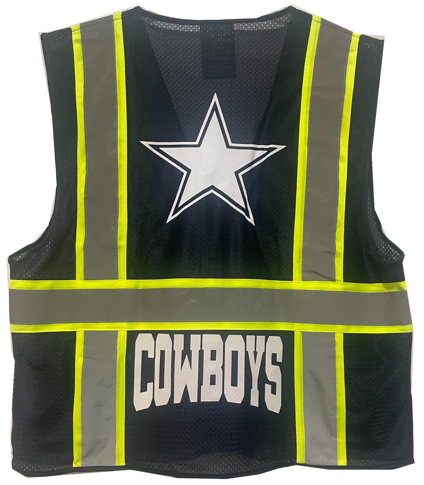 🏈🦺DALLAS COWBOYS SAFETY WORK VEST PPE BLUE W/SILVER REFLECTIVE LOGO M/L/XL/2XL