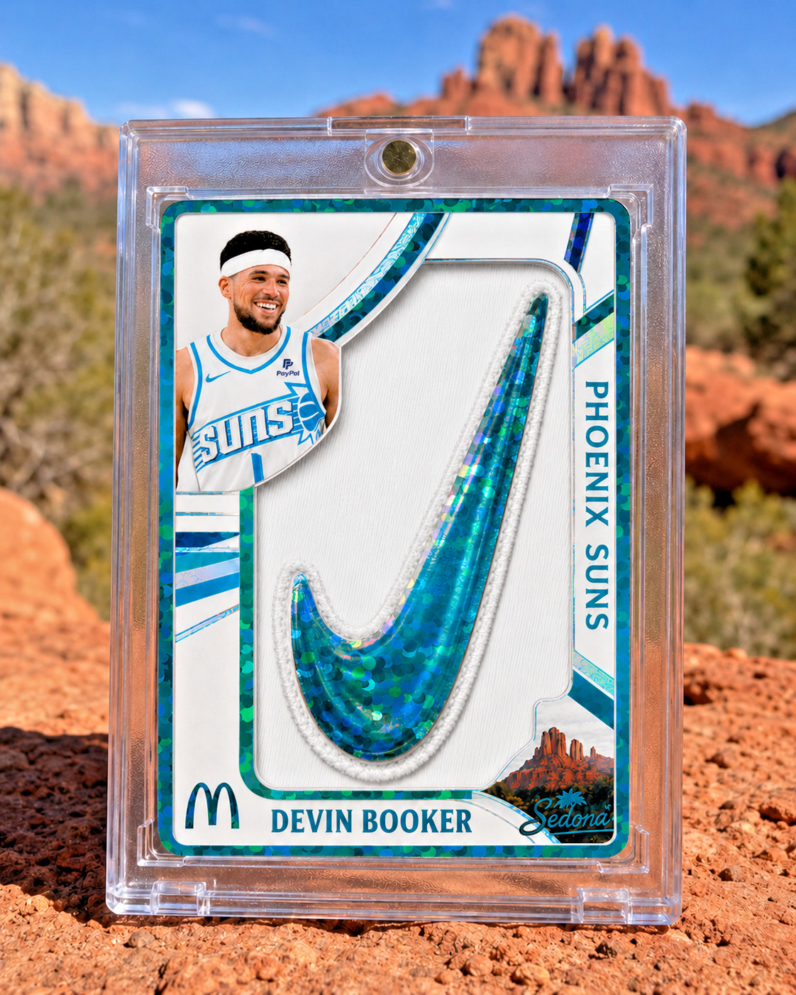 Devin Booker X MCDONALDS X BOOK 2 SEDONA NIKE Foil Prism Sticker Vending Card SP