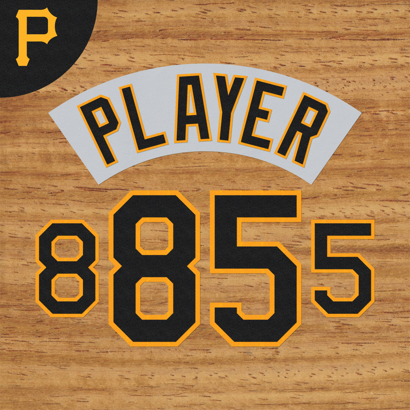 PITTSBURGH PIRATES ROAD JERSEY LETTERING AND NUMBERING KIT (1985-2000)