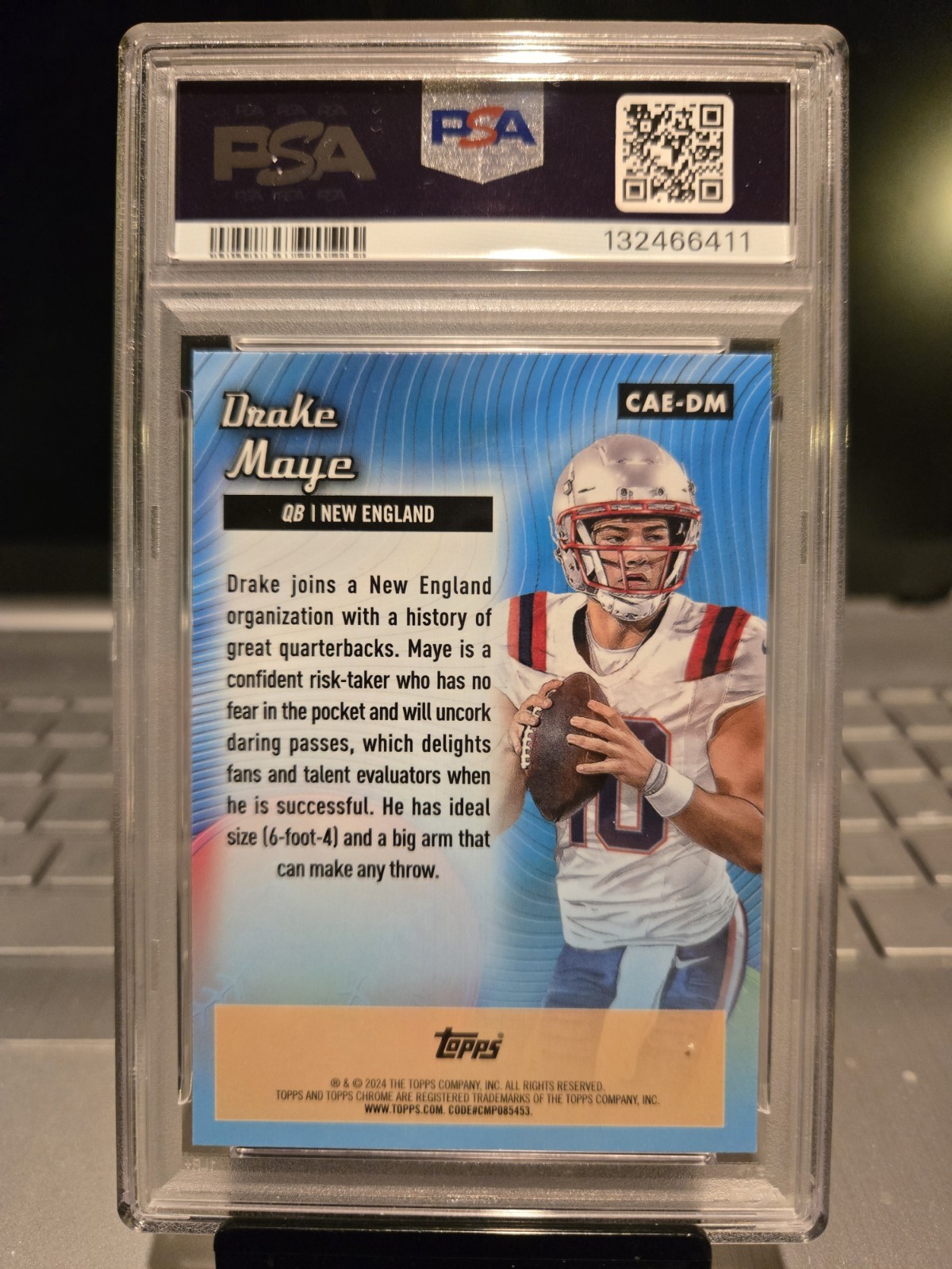 2024 Topps Chrome Drake Maye Chrome ALL-ETCH-X-FRACTOR #CAEDM Gem Mt. 10 “TB-10.