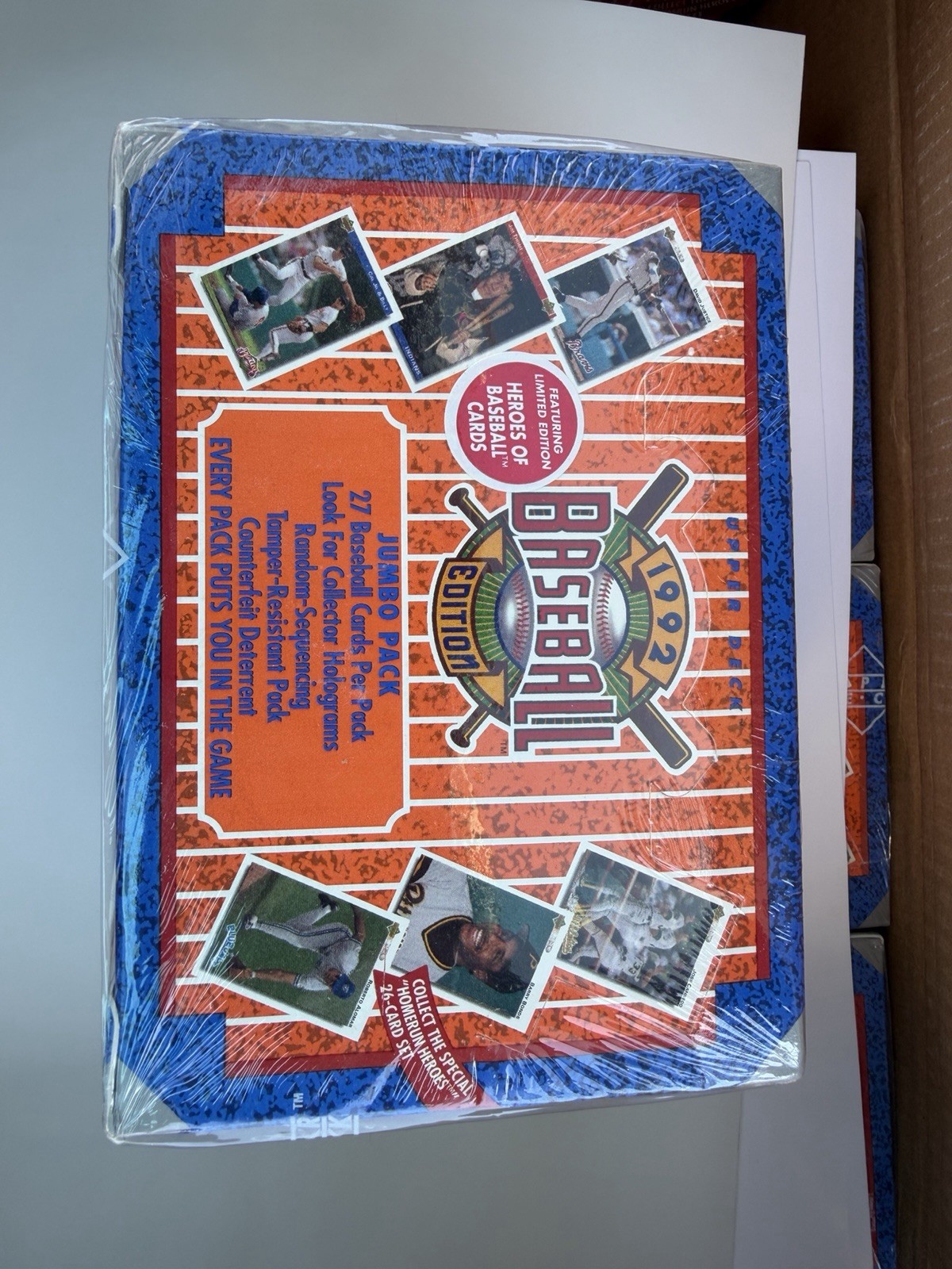 1992 Upper Deck Baseball Jumbo Pack Box Factory Sealed Homerun Heroes