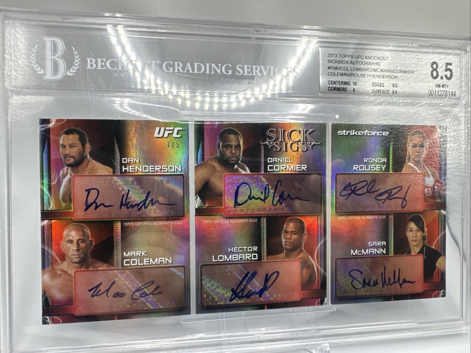 Sicksigs Booklet Ronda,Henderson,Coleman,Dc 2013 BGS-8.5 UFC-S -733 (read Des