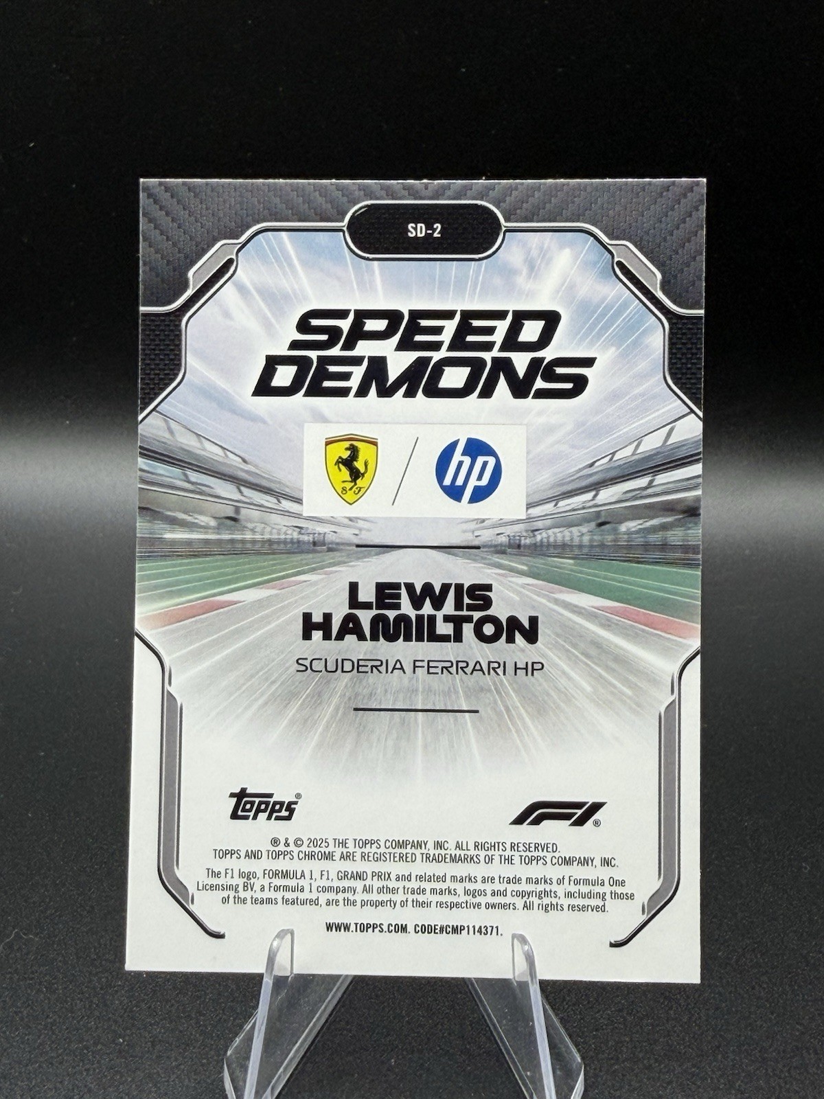 2025 Topps Chrome Logofractor Formula 1 F1 Lewis Hamilton Speed Demons #SD-2