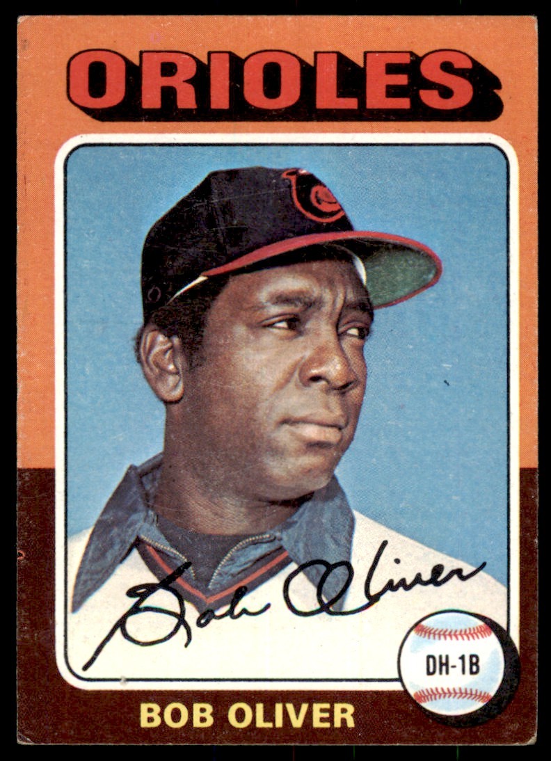 1975 TOPPS BOB OLIVER . BALTIMORE ORIOLES #657