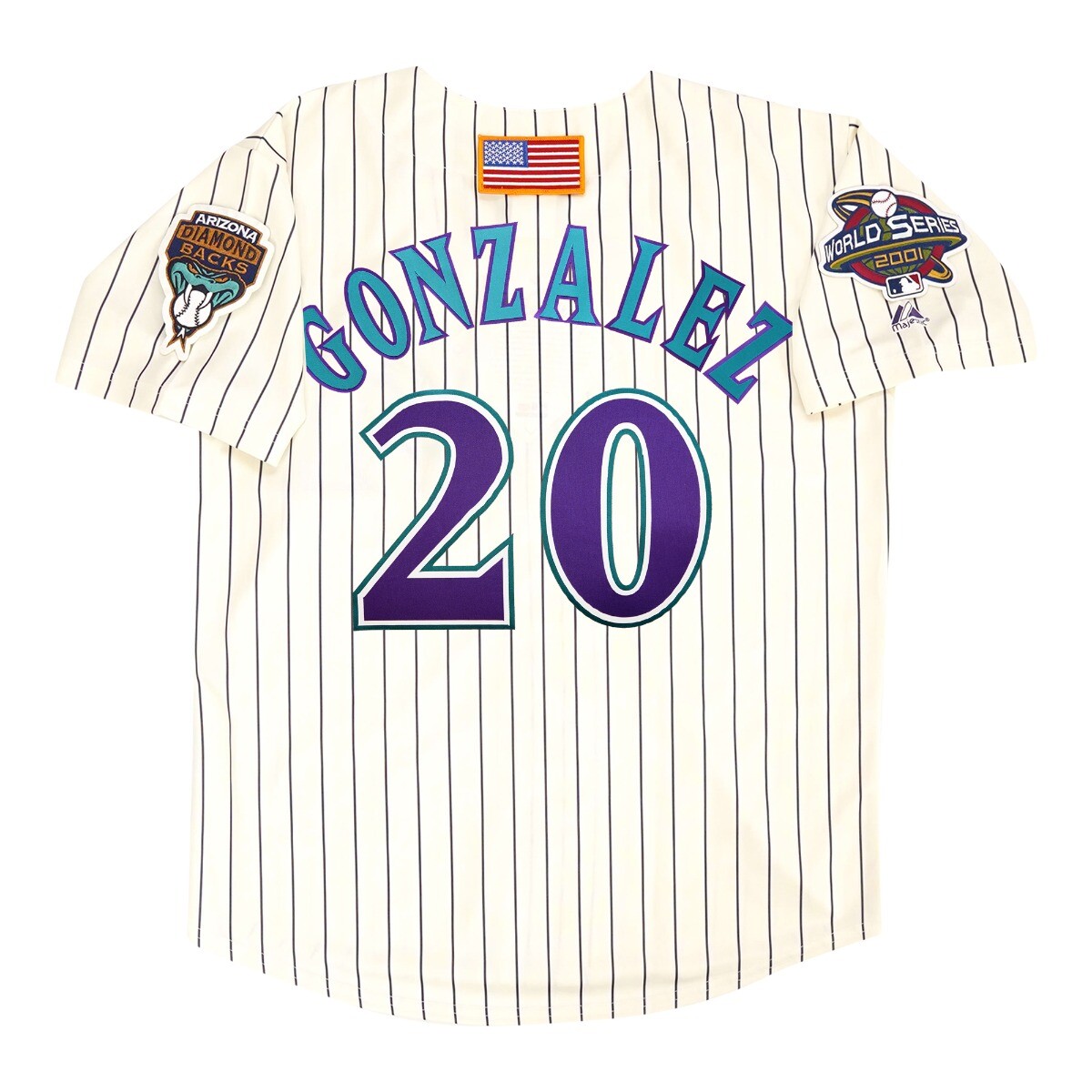 Luis Gonzalez 2001 Arizona Diamondbacks Alt Home Ivory World Series Men’s Jersey