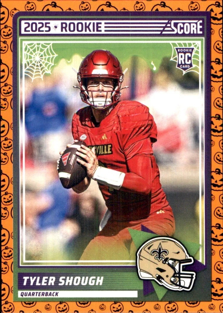 2025 Panini RC Score-A-Treat 🏈 HALLOWEEN 🎃 PUMPKIN #71 TYLER SHOUGH LOUISVILLE