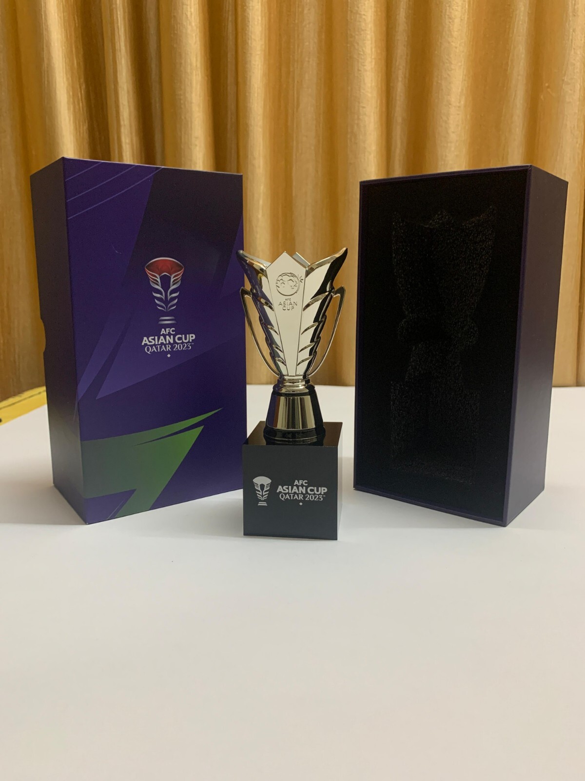 AFC Asian Cup Qatar 2023 100 mm Trophy Replica with Pedestal (Official Product)