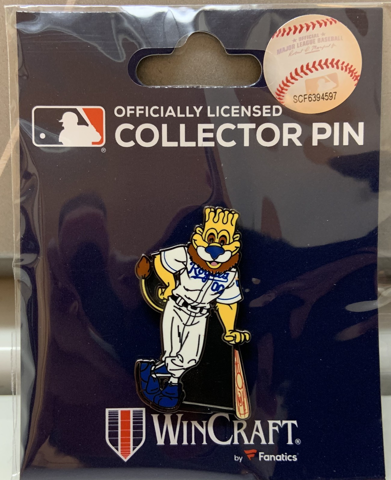 KANSAS CITY ROYALS SLUGGERRR MASCOT COLLECTOR PIN NEW WINCRAFT