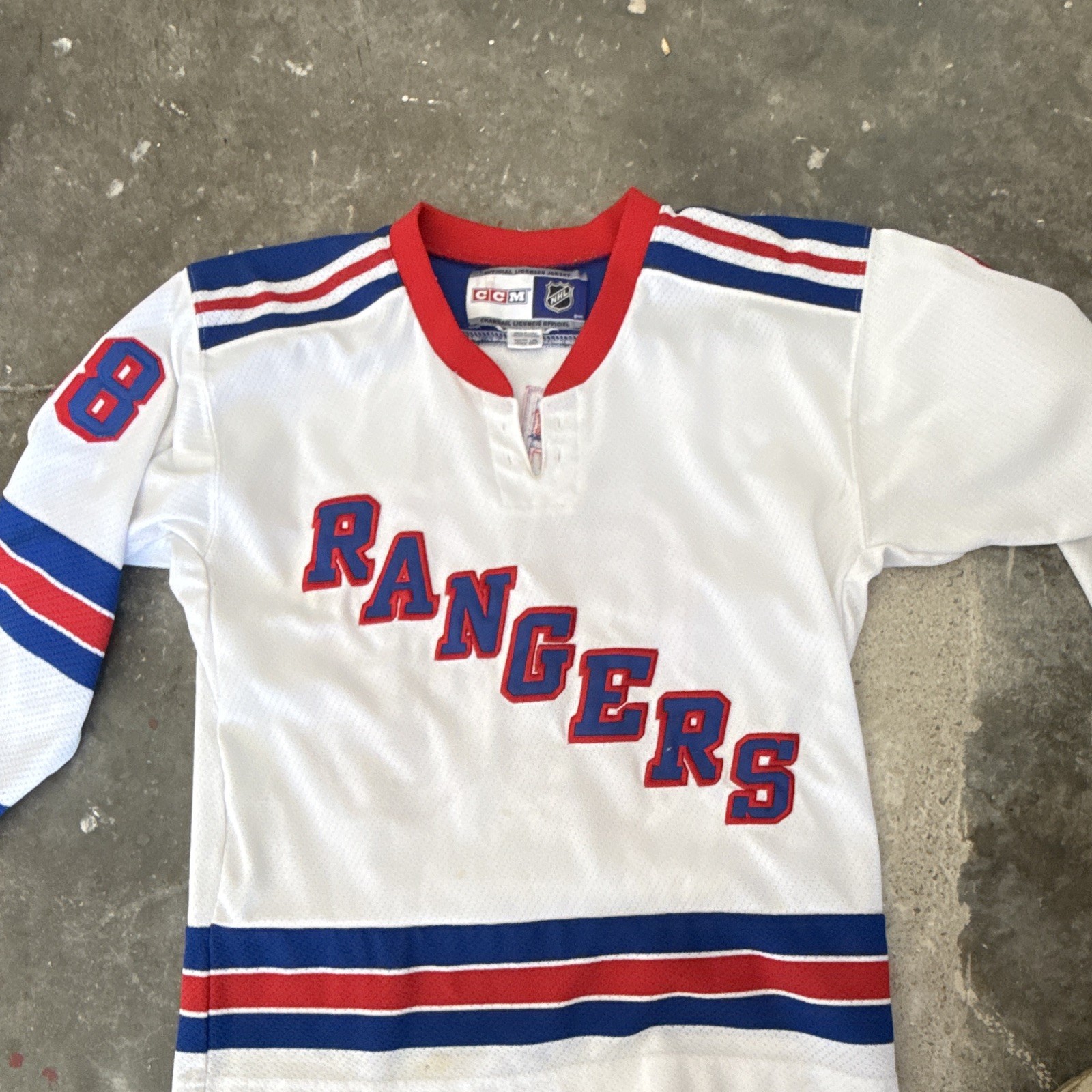 CCM New York Rangers Jaromir Jagr #68 Youth L/XL White NHL Hockey Jersey