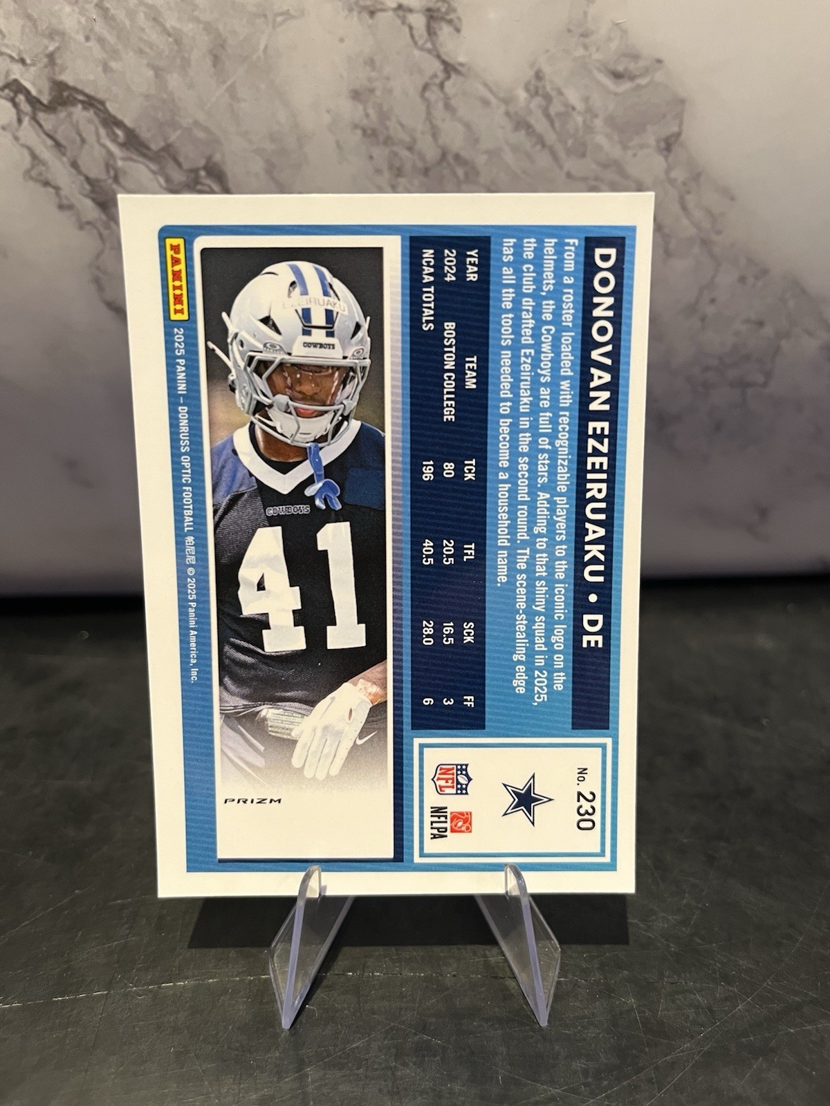 2025 Panini Optic – Donovan Ezeiruaku Purple Shock Rated Rookie #225 (RC)