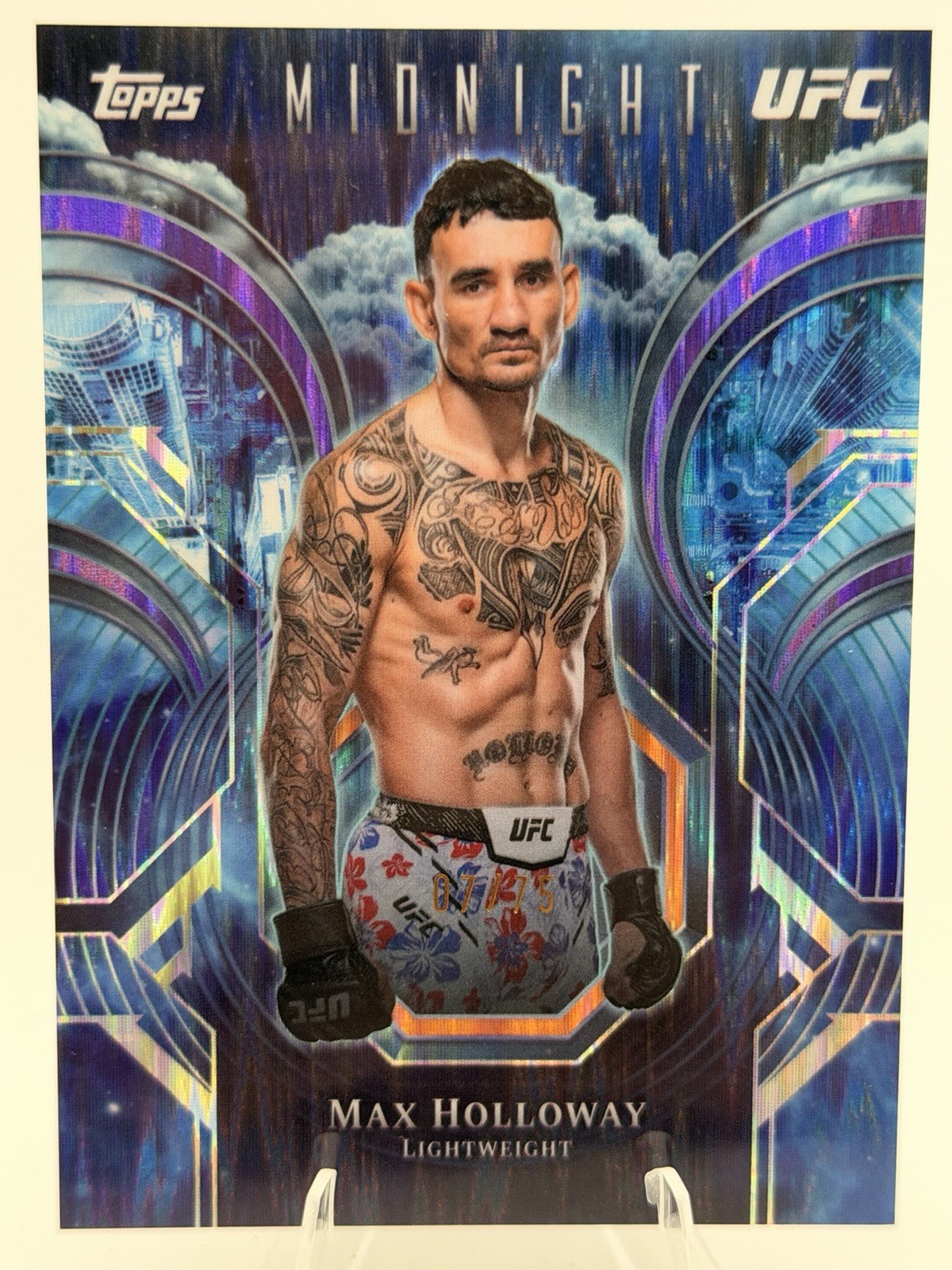 2026 Topps Midnight UFC Max Holloway Purple Dusk /75 #PC-1