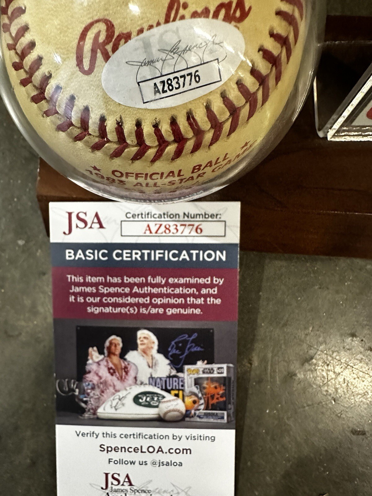 Nolan Ryan Signed 1983 All Star Game Baseball JSA AZ83776 Ball has Toning.