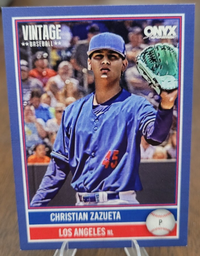 CHRISTIAN ZAZUETA 114/125 BLUE 2026 ONYX AUTHENTICATED VINTAGE NO. OV-CHZA