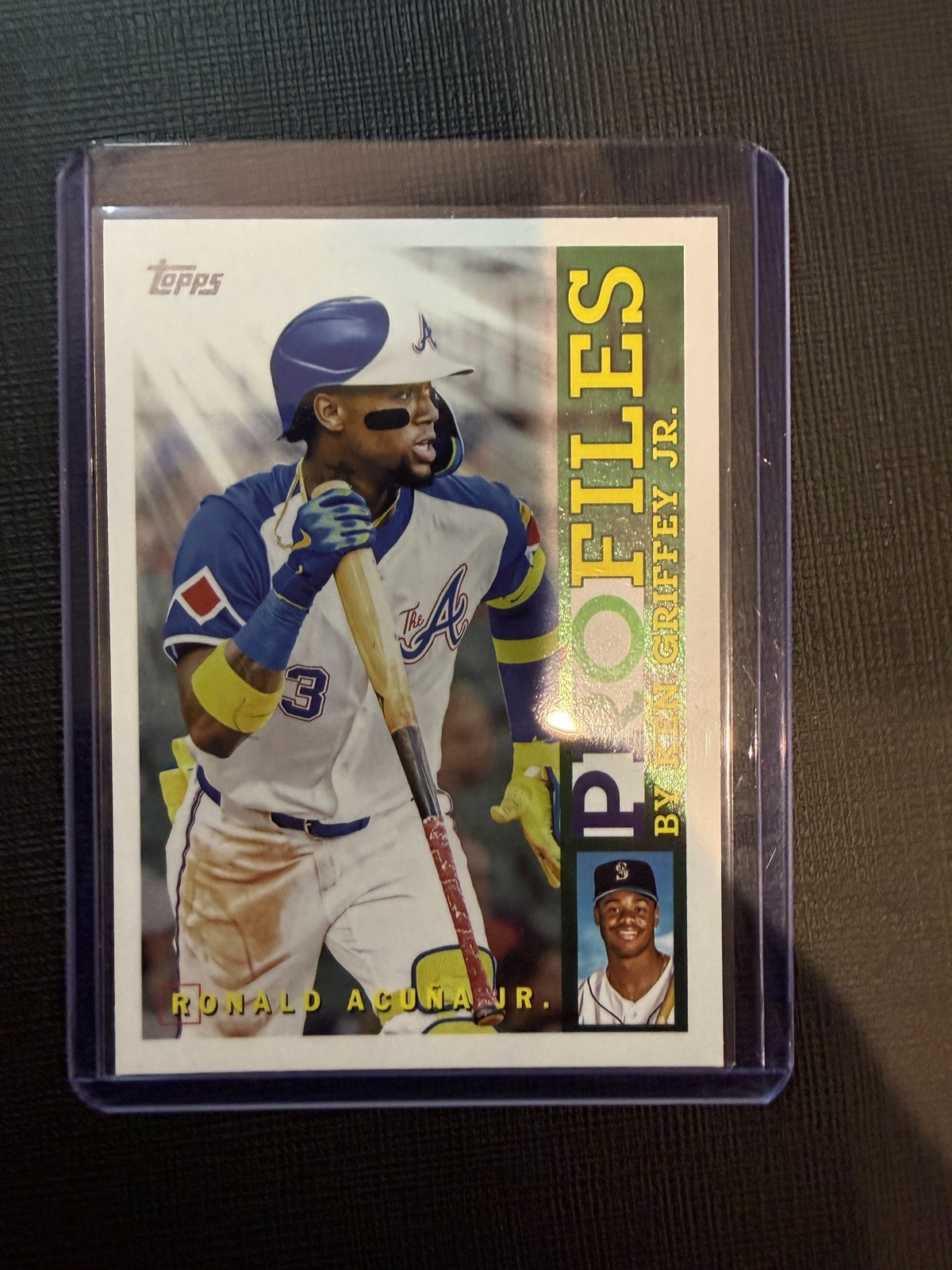 2026 Topps Series 1 Profiles By Ken Griffey Jr Insert Ronald Acuna Jr