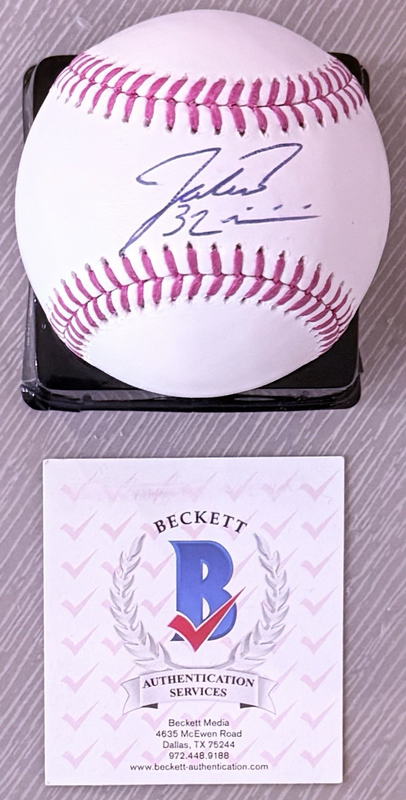 SPECTACULAR JACOB MISIOROWSKI LICENSED BECKETT AUTHENTICATED SIGNED MLB BASEBALL