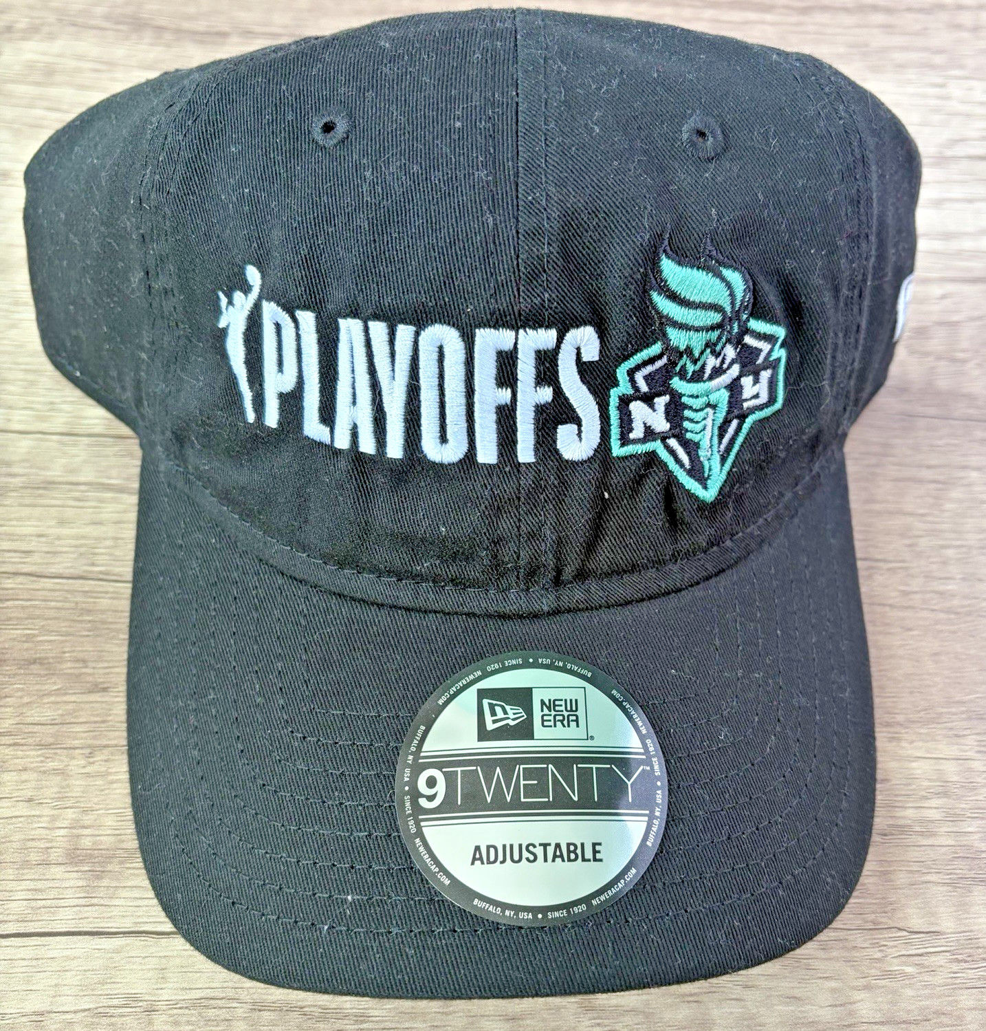 New York Liberty WNBA New Era 9TWENTY Adjustable Strapback Hat Cap Black Adult
