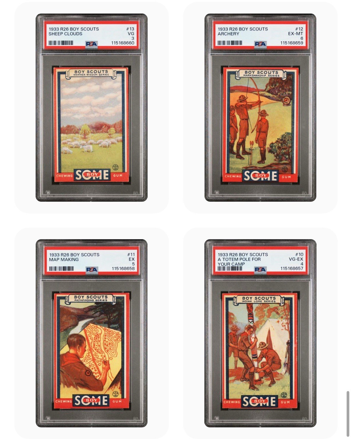 1933 Goudey Some Boy Scouts R26 Complete Set 48ALL GRADED! AVG PSA 4.2! SCARCE!