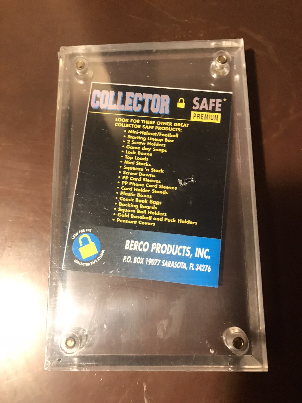 Acrylic Card Holders – 1/2 Thick Four Screw Holders – Trading Supplies