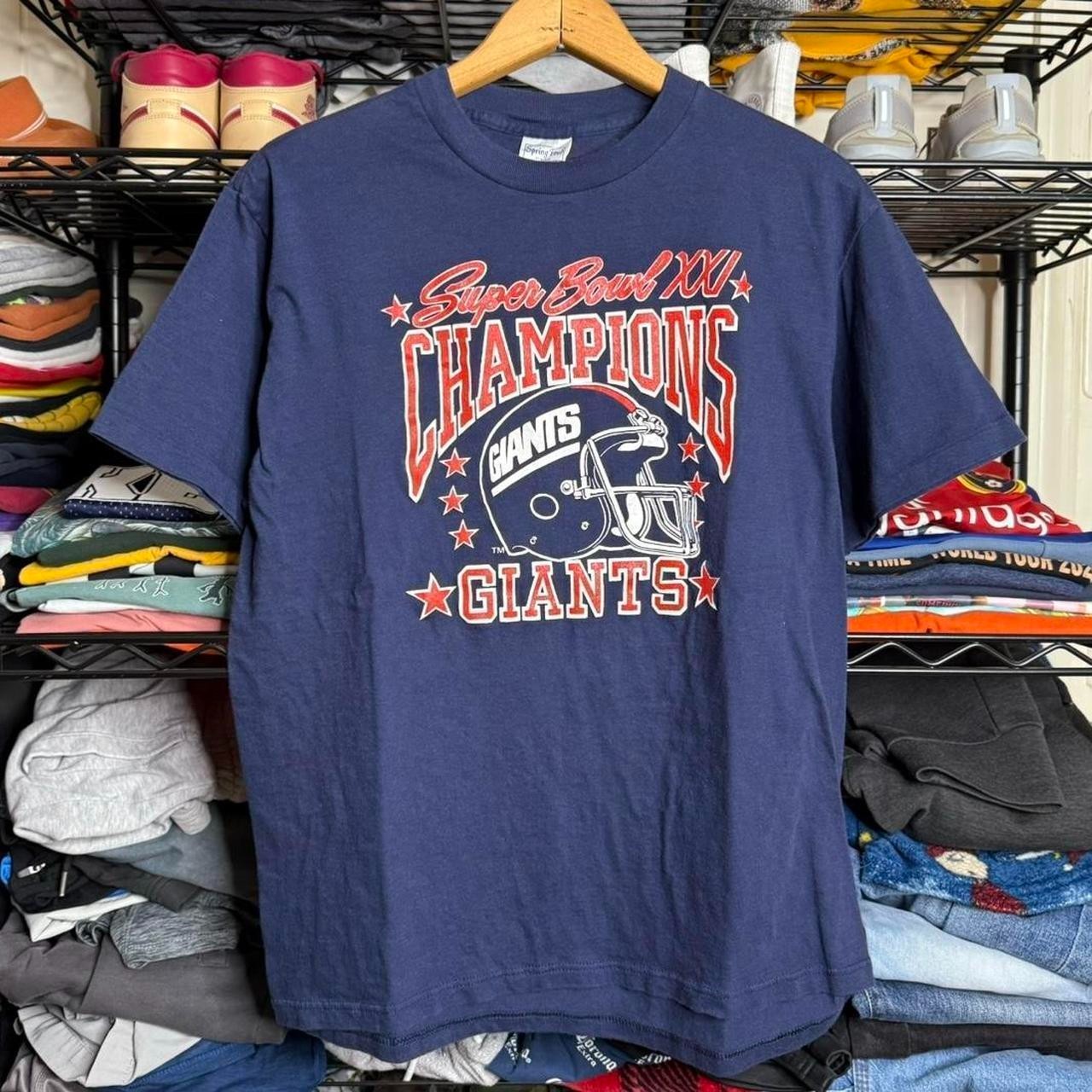 Vintage 80s New York Giants Super Bowl Champions Retro T-Shirt AN63508