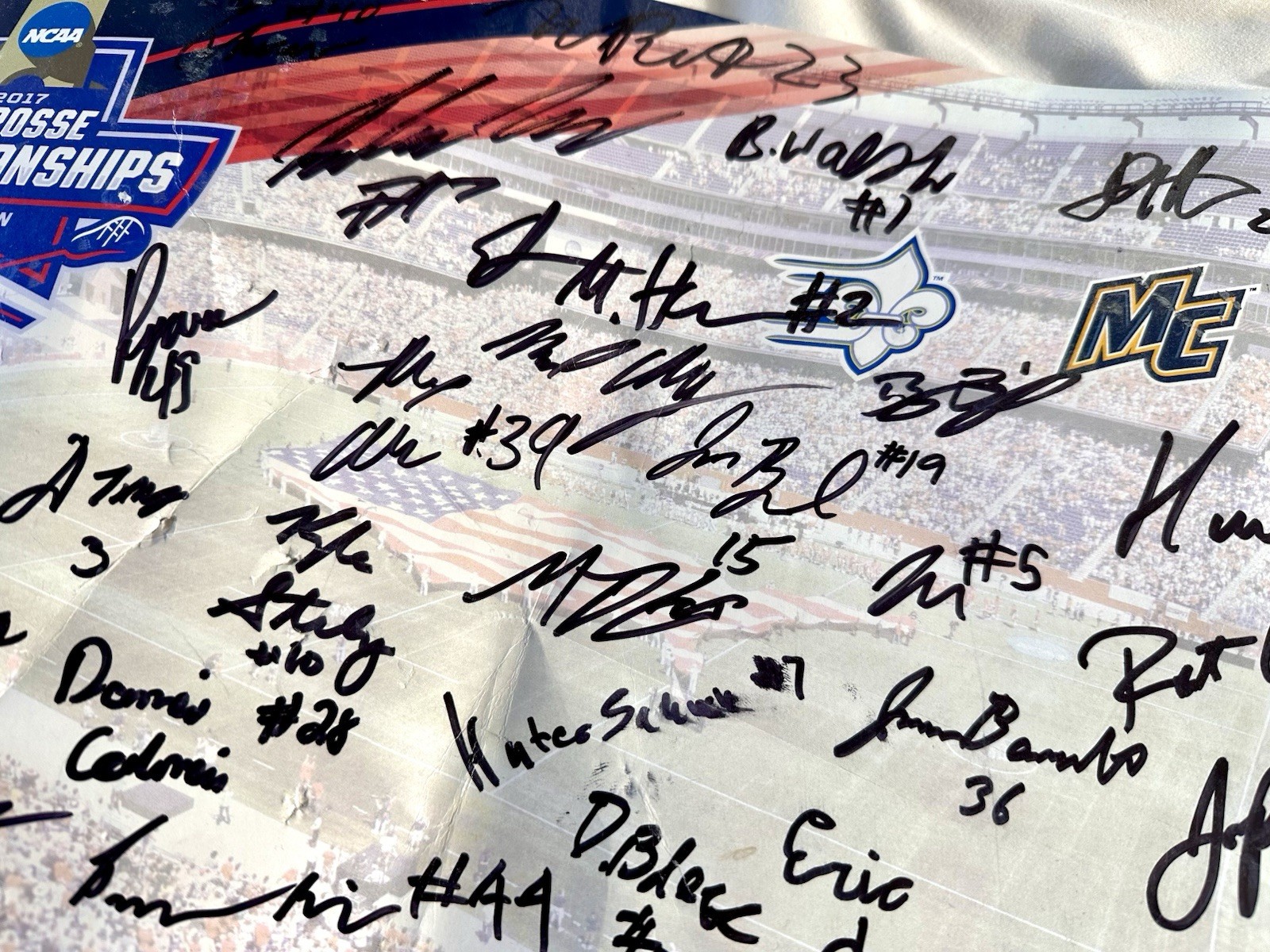 Signed 2017 NCAA Lacrosse Championship Poster Merrimack Warriors Title Team