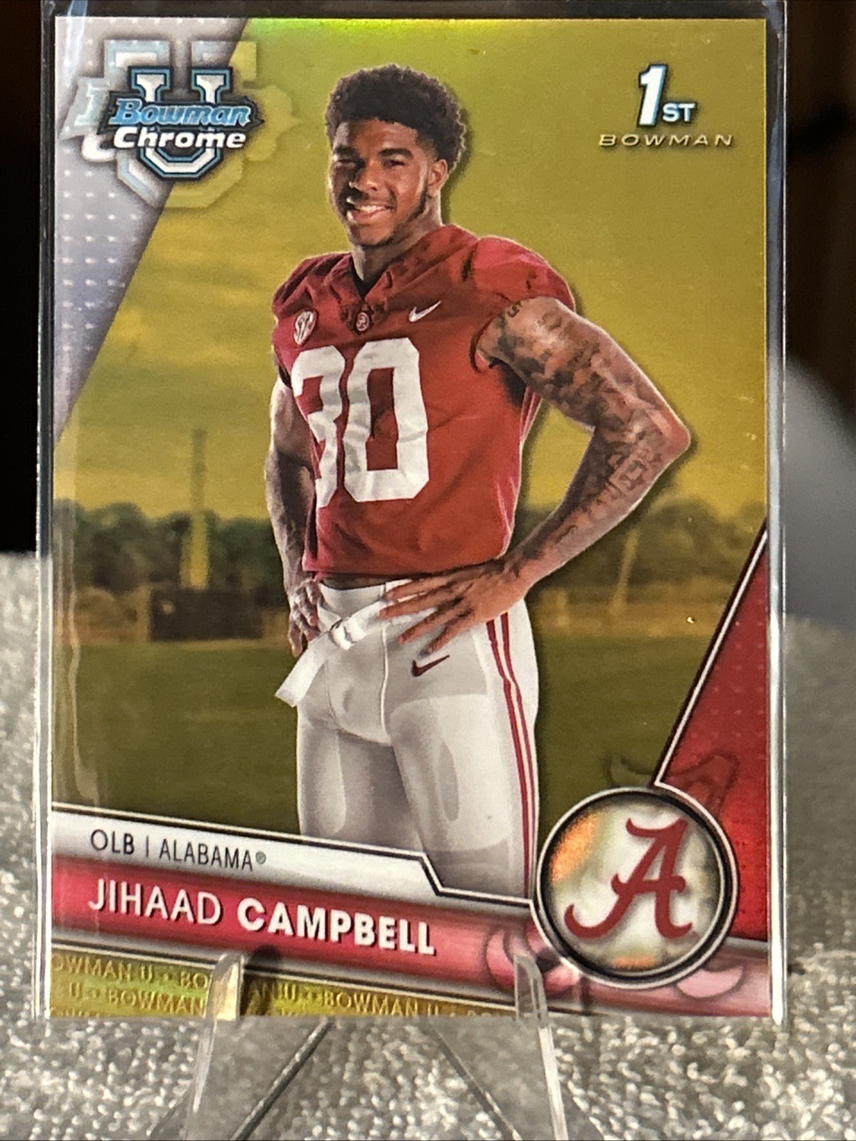 2023 Bowman University Chrome – Jihaad Campbell #86 Gold Refractor /50 (RC)