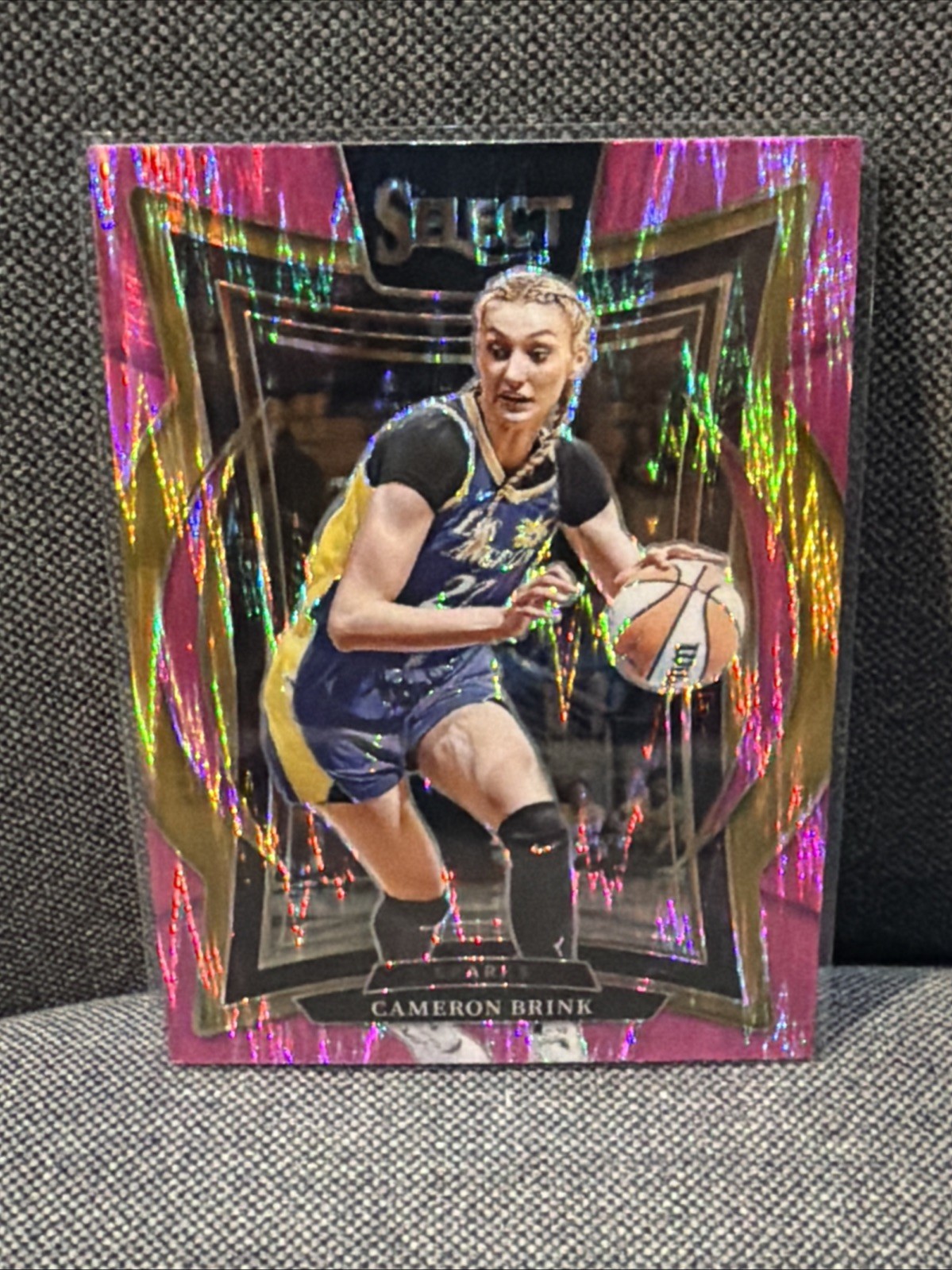 2025 Panini Select WNBA #9 Cameron Brink Concourse Pink Flash SP