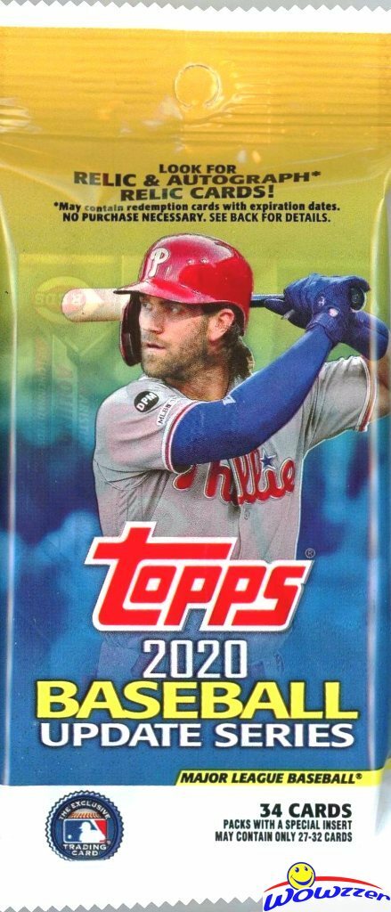(10) 2020 Topps Update Baseball HUGE Factory Sealed JUMBO FAT PACKS-340 Cards!