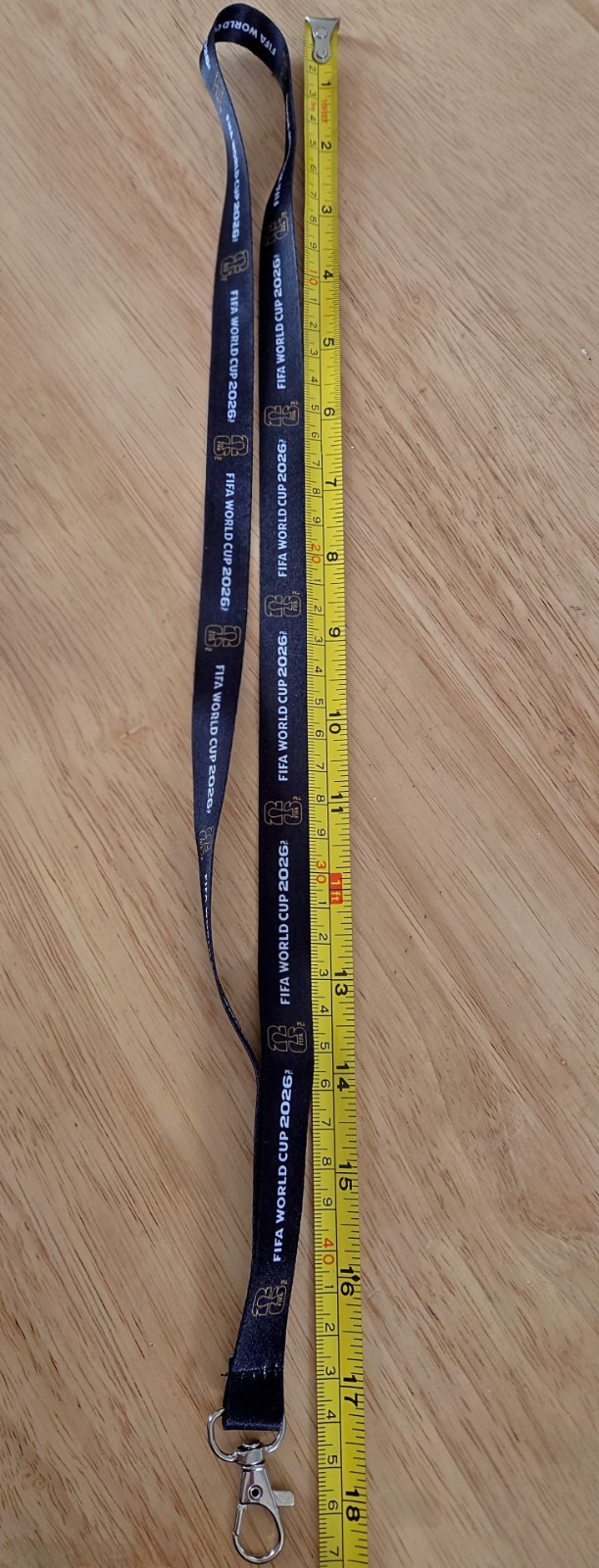 ⚽️FIFA World Cup 2026🏆Official Stadium Lanyard (18 Inches) Black/Gold NEW!