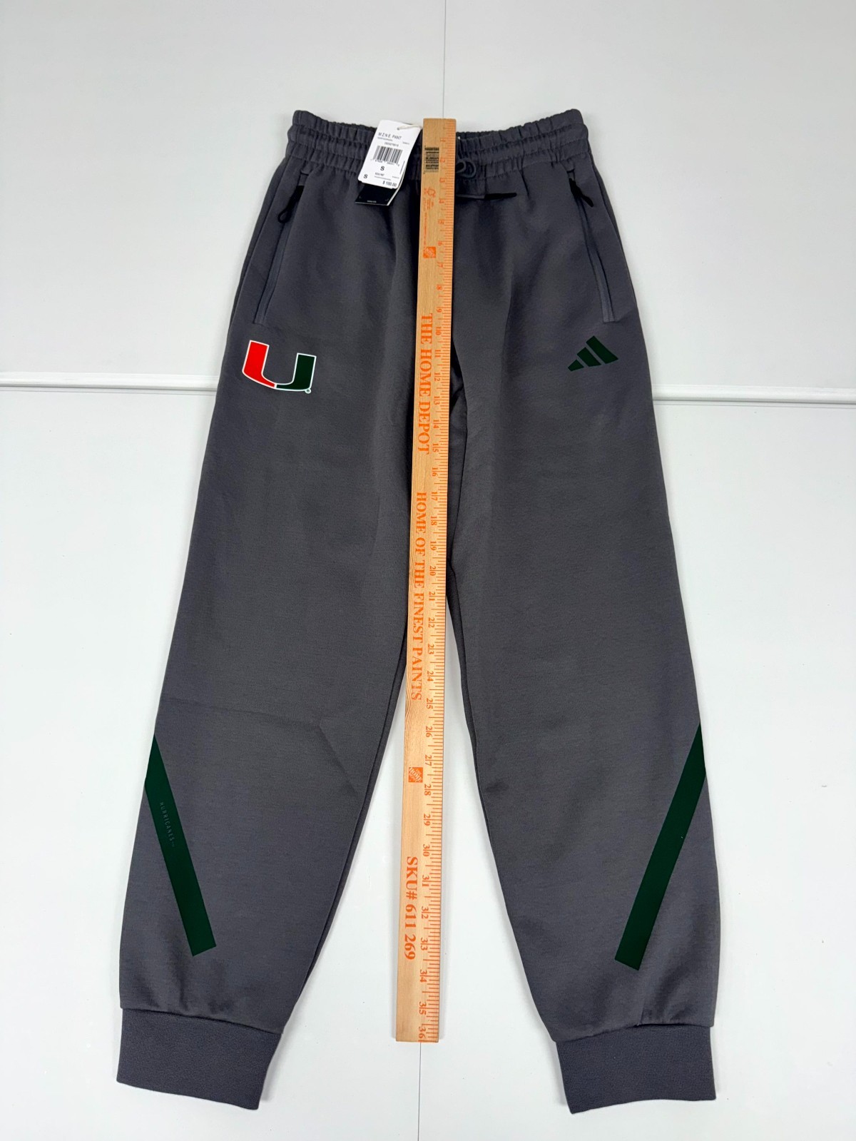 Adidas Miami Hurricanes CFB Team Issued Pants Men Gray Football Texas A&M Game