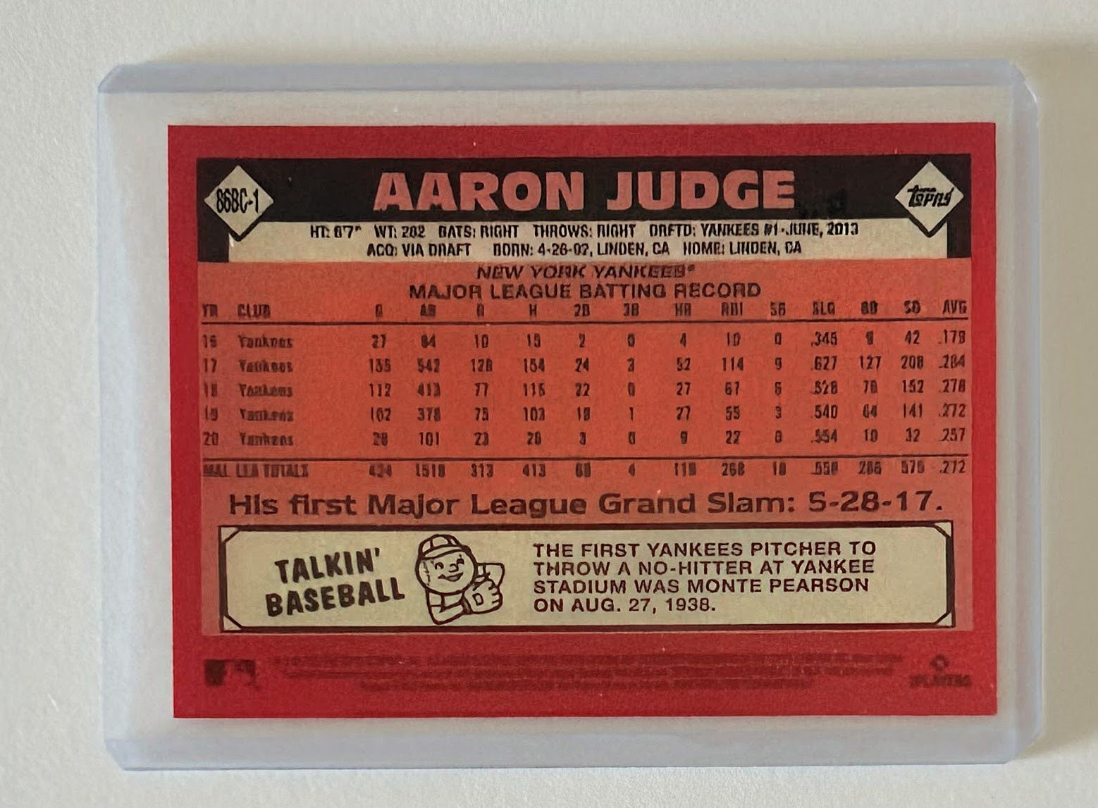 2021 topps chrome 1986 topps baseball aaron judge #86bc-1 yankees | pack pulled